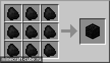 Minecraft Рецепты крафта блок угля