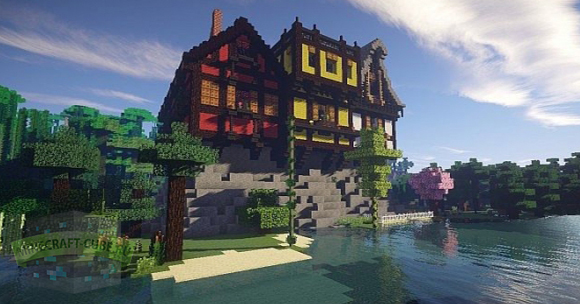 Красивые средневековые дома в Minecraft 