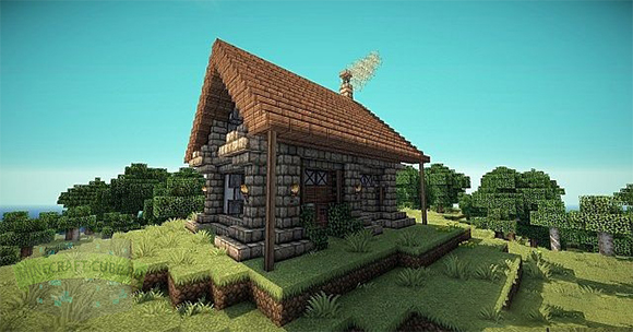 Красивые средневековые дома в Minecraft 